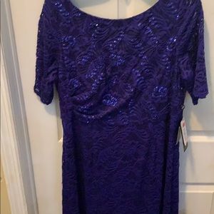 Adrianna Papell Long Lace Dress Sz. 16
